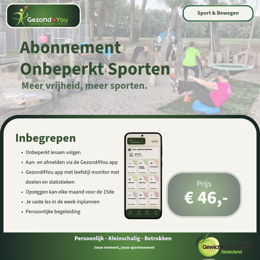 Sportabonnement onbeperkt