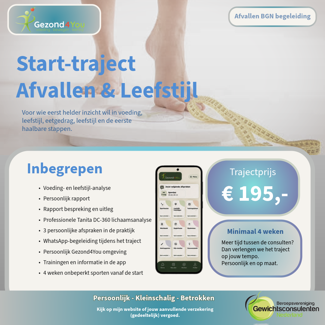Starttraject Afvallen & Leefstijl
